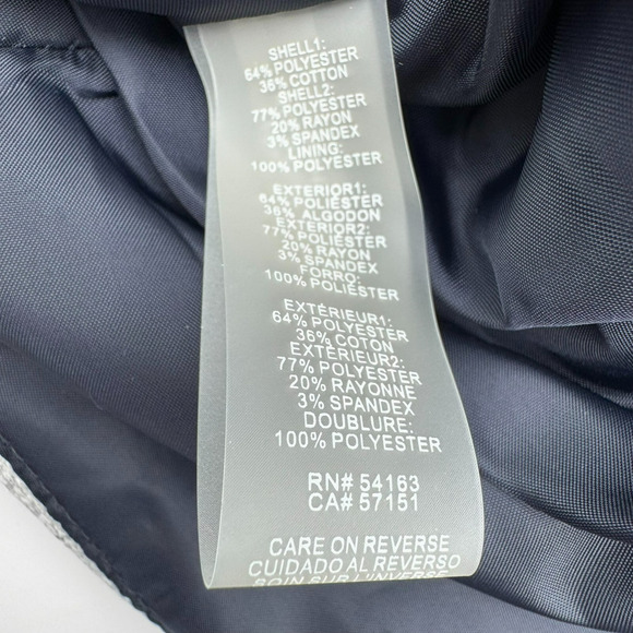 TOMMY HILFIGER Blazer Jacket‎ Women's 12 Gray Navy Preppy Elbow Patches Fitted - Picture 8 of 14